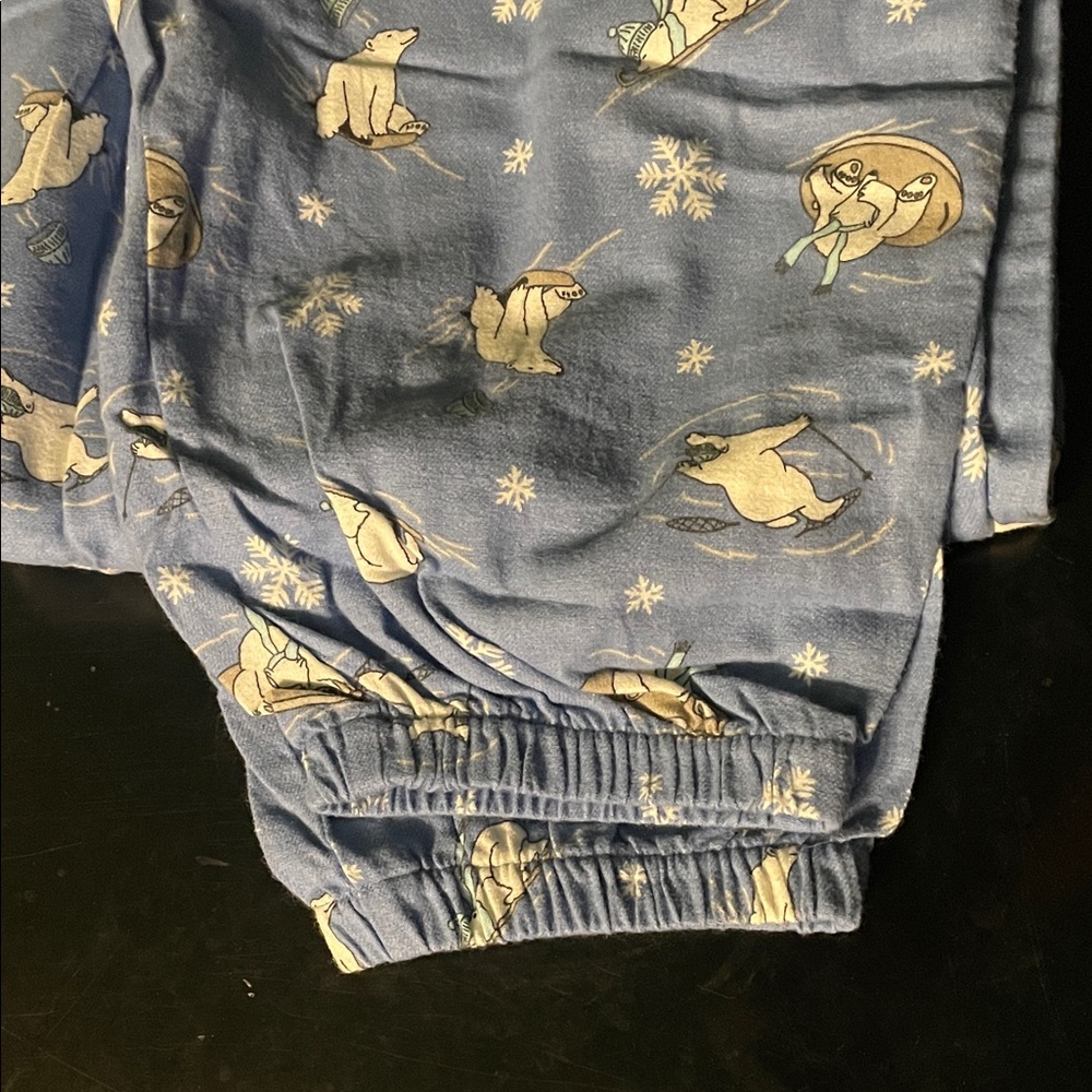 Old Navy Light Blue Polar Bear Snowflake Jogger Pajama Pants - Picture 4 of 4
